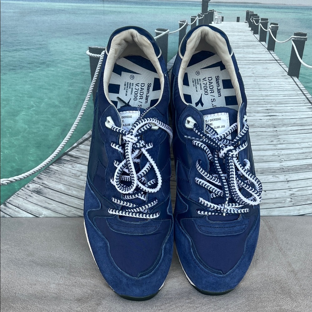 Diadora Blue and White Men's Sneakers - Picture 2 of 16